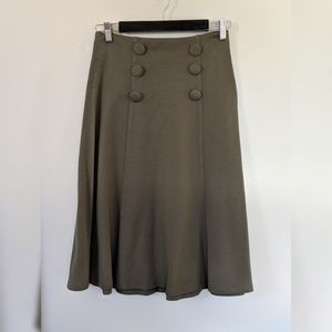 Rock Steady Olive Military Skirt